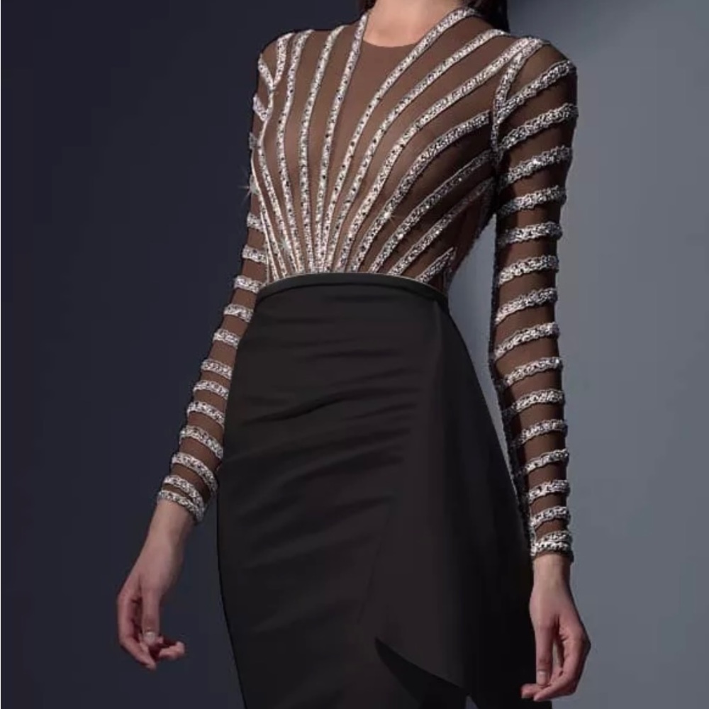 Glitter sheer top dress